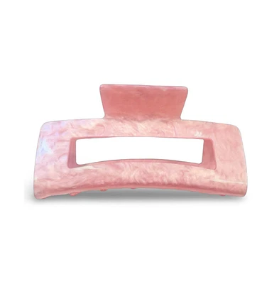 Large Rectangle Claw Clip - Pink