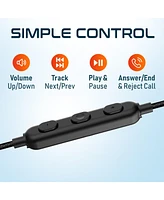 Delton 24EC Usb-c Wired Earbuds with Microphone, Ergonomic In-Ear Design with Ear Hook, Hi-Fi Stereo Sound and In-Line Remote Control, Usb C Earphone