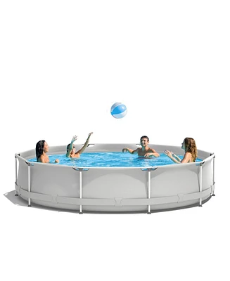 Mecale Round Above Ground Swimming Pool With Pool Cover