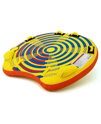 Mecale 1 or 2 Person Inflatable Towable Tube for Boating with Quick Connector