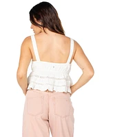 Roxy Juniors' Layla V-Neck Peplum Tank Top