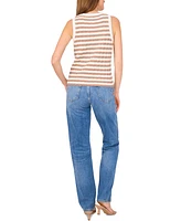 Sam & Jess Women's Striped Sleeveless Sweater
