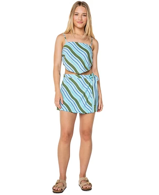 Roxy Juniors' Wild At Heart Striped Bandana Top
