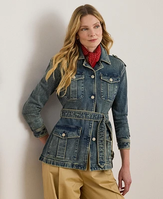 Lauren Ralph Women's Belted Denim Field Jacket