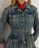 Lauren Ralph Women's Belted Denim Field Jacket