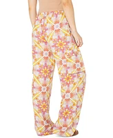 Roxy Juniors' Precious Cargo Printed Wide-Leg Pants