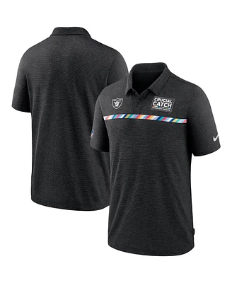 Nike Men's Black Las Vegas Raiders Crucial Catch Sideline Early Season Polo Shirt