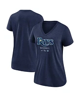 Nike Women's Heather Navy Tampa Bay Rays Authentic Collection Tri-Blend V-Neck T-Shirt