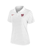 Nike Women's White Washington Nationals Authentic Collection Victory Performance Polo Shirt
