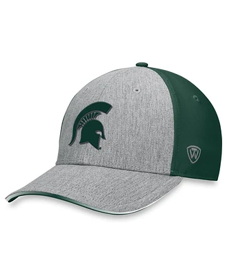 Top of the World Men's Heather Gray/Green Michigan State Spartans Merge Flex Hat