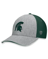 Top of the World Men's Heather Gray/Green Michigan State Spartans Merge Flex Hat