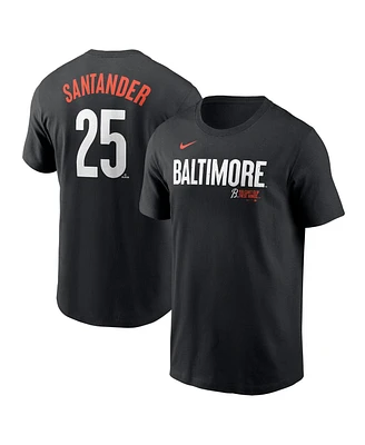 Nike Men's Anthony Santander Black Baltimore Orioles Fuse City Connect Name Number T-Shirt