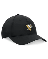 Fanatics Men's Black Pittsburgh Penguins Front Office Ripstop Adjustable Hat