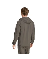 Adidas Men's Olive Real Madrid 2025/26 Tiro Vis Tech Travel Jacket