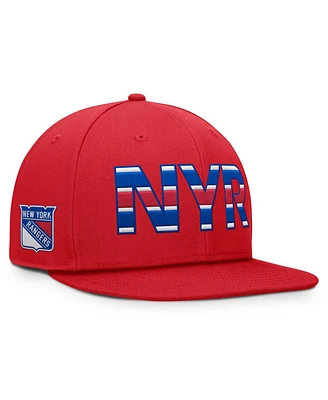 Fanatics Men's Red New York Rangers Authentic Pro Team Rink Snapback Hat