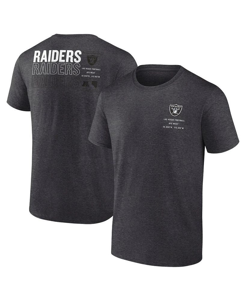 Fanatics Men's Charcoal Las Vegas Raiders Repeat Stats T-Shirt