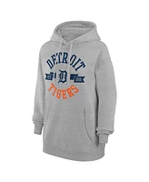 G-iii 4Her by Carl Banks Women's Heather Gray Detroit Tigers City Graphic Pullover Hoodie