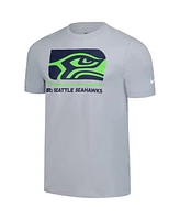 Nike Men's Gray Seattle Seahawks Lockup Essential T-Shirt