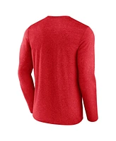 Fanatics Men's Heather Red Florida Panthers Transition Long Sleeve T-Shirt