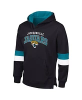 G-iii Sports by Carl Banks Men's Black/Teal Jacksonville Jaguars Adaptive Faceoff Pullover Hoodie