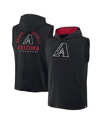 Fanatics Men's Black Arizona Diamondbacks Fire Speed Sleeveless Pullover Hoodie