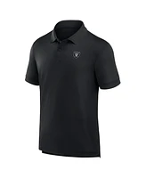 Fanatics Men's Black Las Vegas Raiders Front Office Move Mono Polo Shirt