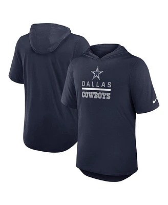 Nike Men's Navy Dallas Cowboys Lockup Tri-Blend Hoodie T-Shirt