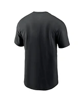 Nike Men's Black Detroit Lions Primetime Wordmark Essential T-Shirt