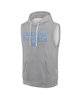 Jordan Men's Heather Gray North Carolina Tar Heels 2025 Sideline Performance Sleeveless Pullover Hoodie