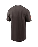 Nike Men's Brown Cleveland Browns Sideline Performance T-Shirt