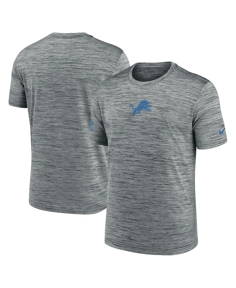 Nike Men's Gray Detroit Lions Big Tall Sideline Velocity Performance T-Shirt
