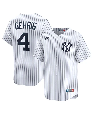 Nike Men's Lou Gehrig White New York Yankees Throwback Cooperstown Collection Limited Jersey