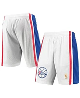Mitchell & Ness Men's White Philadelphia 76ers 1996-97 Hardwood Classics Swingman Shorts