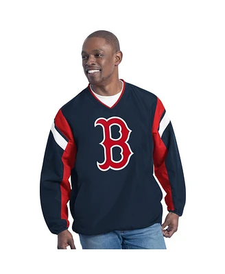 G-iii Sports by Carl Banks Men's Navy Boston Red Sox Double Coverage V-Neck Pullover Sweatshirt