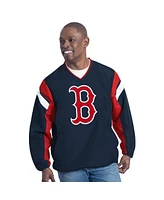 G-iii Sports by Carl Banks Men's Navy Boston Red Sox Double Coverage V-Neck Pullover Sweatshirt