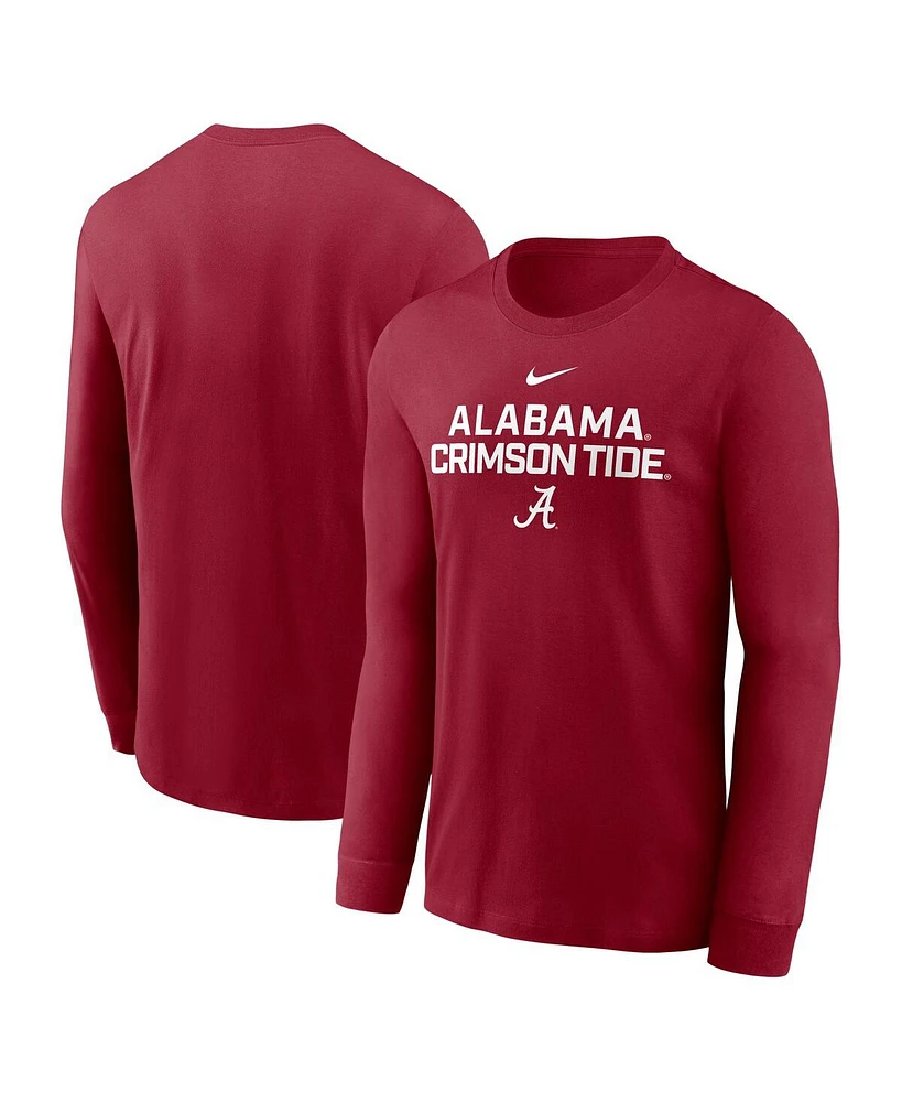 Nike Men's Crimson Alabama Tide 2025 Sideline Performance Long Sleeve T-Shirt