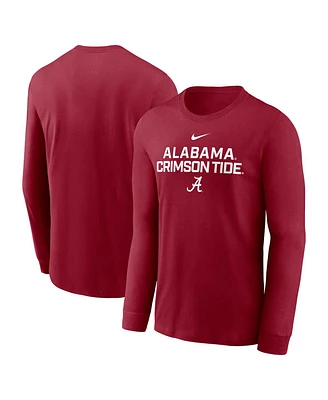 Nike Men's Crimson Alabama Tide 2025 Sideline Performance Long Sleeve T-Shirt
