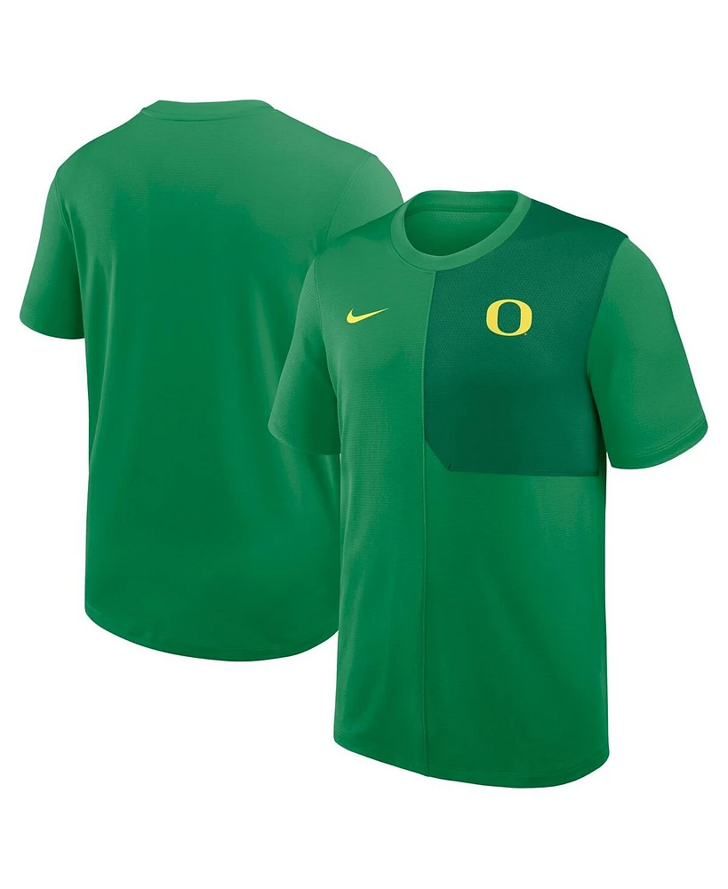 Nike Men's Green Oregon Ducks 2025 Sideline Uv Performance Coach T-Shirt
