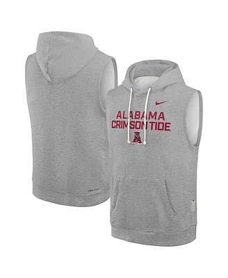 Nike Men's Heather Gray Alabama Crimson Tide 2025 Sideline Performance Sleeveless Pullover Hoodie