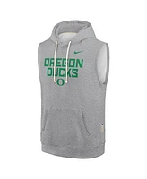 Nike Men's Heather Gray Oregon Ducks 2025 Sideline Performance Sleeveless Pullover Hoodie