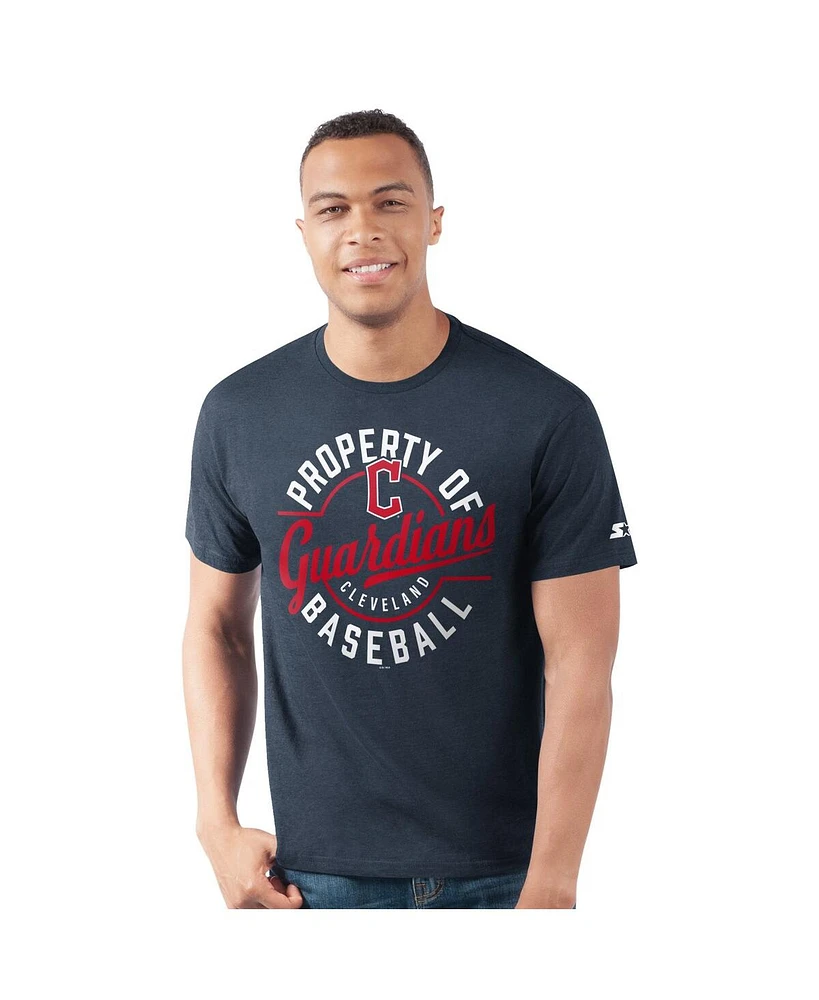 Starter Men's Navy Cleveland Guardians Prime Time Property of T-Shirt