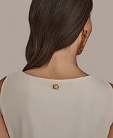 Donna Karan New York Petite Shoulder-Twist Sleeveless Top