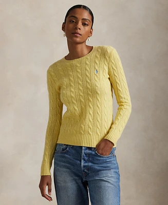 Polo Ralph Lauren Women's Cable Wool-Cashmere Crewneck Sweater