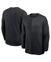 Nike Men's Detroit Lions Sideline Coach Uv Performance Long Sleeve T-Shirt