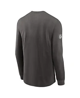Nike Men's Pewter Tampa Bay Buccaneers Sideline Performance Long Sleeve T-Shirt
