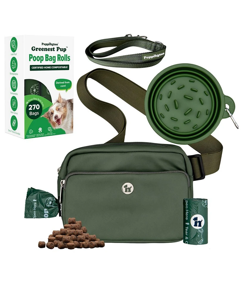 Puppington Walk Star Kit: 3-in-1 Dog Bag, Bowl
