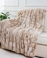 Happycare Textiles Fuzzy Faux Fur Throw, 60" x 50"