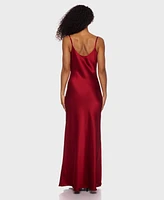 B Darlin Juniors' Sleeveless Satin Maxi Dress