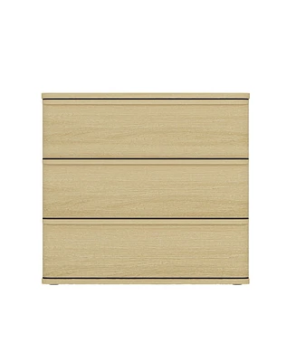 Manhattan Comfort 26" Medium Density Fiberboard Molly Modern 3-Drawer Nightstand