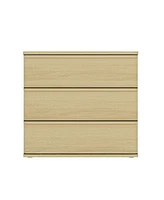 Manhattan Comfort 26" Medium Density Fiberboard Molly Modern 3-Drawer Nightstand